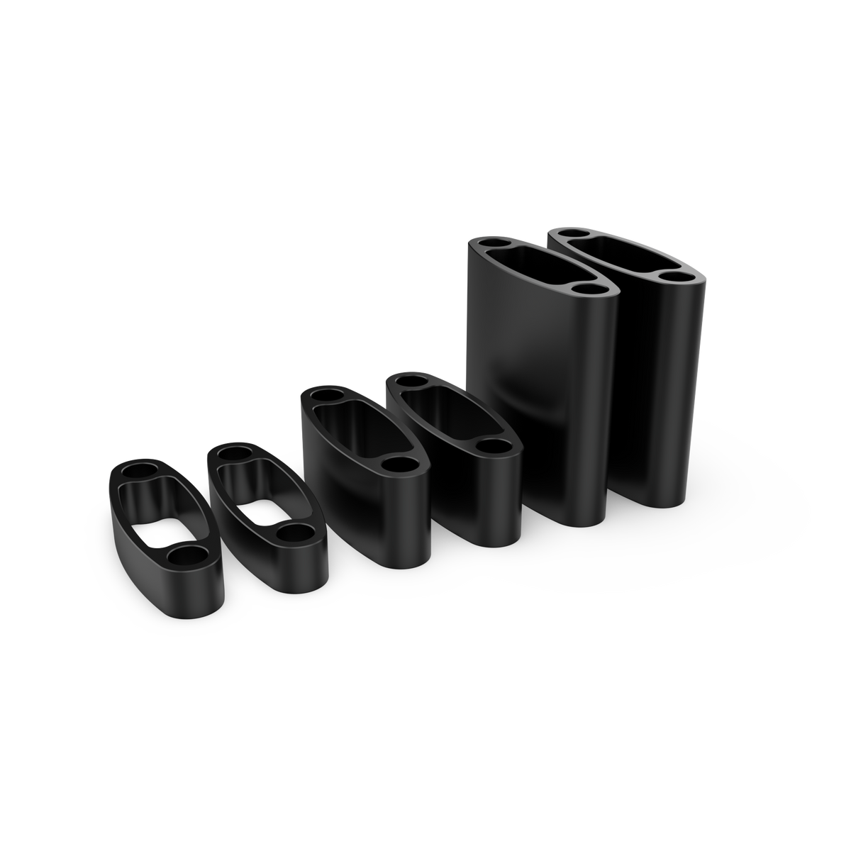 Set of black brackets on a white background